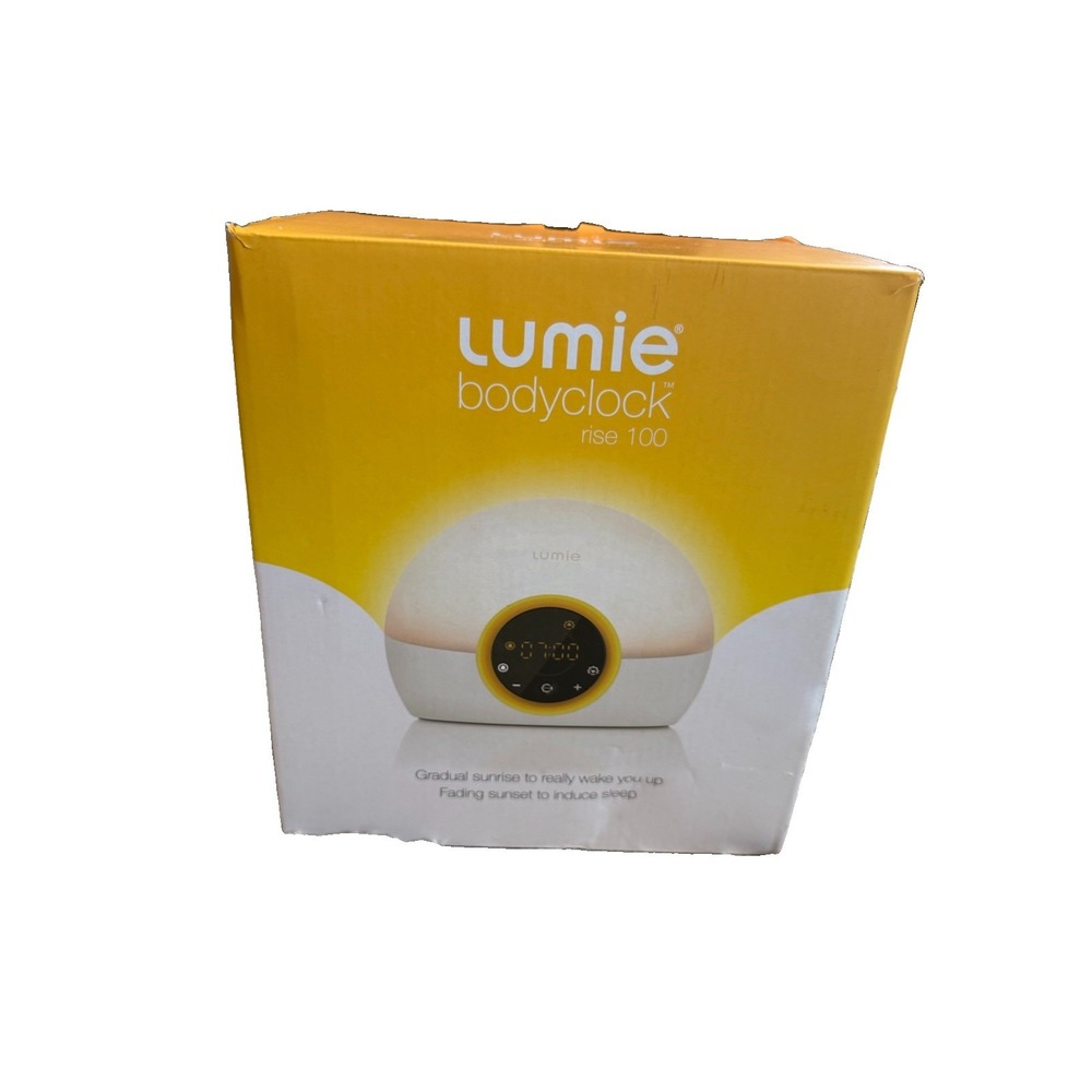 Lumie Bodyclock Rise 100 Sunrise Sunset Alarm Clock Light Therapy Lamp Open Box